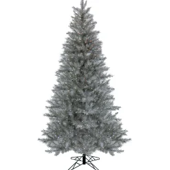 National Tree Company 7.5 ft. Pre-Lit Christmas Crystal Pine Silver Metallic Tree