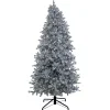National Tree Company 9 ft. Pre-Lit Christmas Matt Silver Silver Metallic Tree