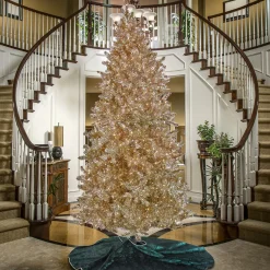 National Tree Company 9 ft. Pre-Lit Christmas Platinum Metallic Tree