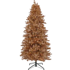 National Tree Company 9 ft. Pre-Lit Christmas Rose Gold Metallic Tree