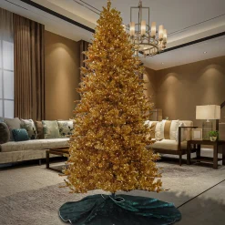 National Tree Company 9 ft. Pre-Lit Christmas True Gold Metallic Tree