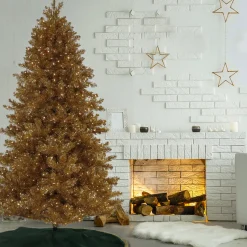 National Tree Company 7.5 ft. Pre-Lit Christmas True Gold Metallic Tree