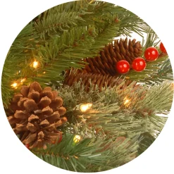 National Tree Company 6 ft. Pre-Lit Colonial Collection Slim Tree with Clear Lights