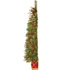 National Tree Company 6 ft. Pre-Lit Colonial Collection Slim Tree with Clear Lights