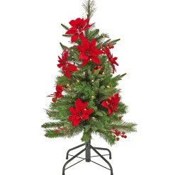 National Tree Company 3 ft. Pre-Lit Colonial Pencil Slim Tree with Clear Lights