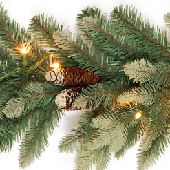 National Tree Company 9 ft. Pre-Lit Copenhagen Spruce Garland with Clear Lights, Plug-In