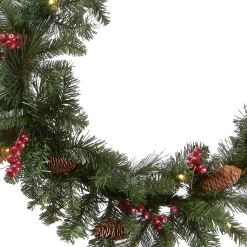 National Tree Company 9 ft. Pre-Lit Crestwood Spruce Garland with LED Lights