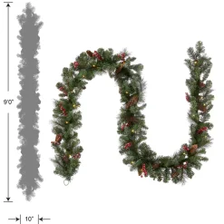 National Tree Company 9 ft. Pre-Lit Crestwood Spruce Garland with LED Lights