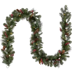 National Tree Company 9 ft. Pre-Lit Crestwood Spruce Garland with Clear Lights