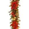 National Tree Company 9 ft. Pre-Lit Decorative Collection Holiday Garland with Clear Lights