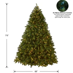 National Tree Company 7.5 ft. Pre-Lit Deluxe Downswept Douglas Fir Tree with PowerConnect Dual Color LED Lights