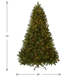 National Tree Company 7.5 ft. Pre-Lit Downswept Douglas Fir Tree with Dual Color LED Lights