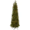 National Tree Company 7.5 ft. Pre-Lit Downswept Douglas Fir Pencil Slim Tree with Clear Lights
