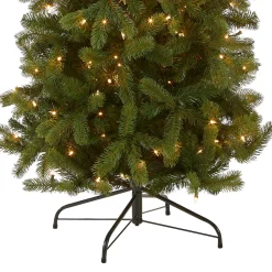 National Tree Company 6.5 ft. Pre-Lit Downswept Douglas Fir Pencil Slim Tree with Clear Lights