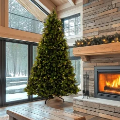 National Tree Company 12 ft. Pre-Lit Downswept Douglas Fir Tree with Clear Lights
