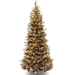 National Tree Company 4 ft. Pre-Lit Downswept Douglas Fir Slim Tree