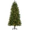 National Tree Company 6.5 ft. Pre-Lit Downswept Douglas Fir Slim Tree with Clear Lights
