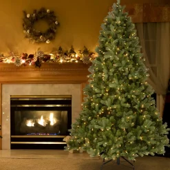National Tree Company 9 ft. Pre-Lit Downswept Douglas Fir Tree with Dual Color LED Lights