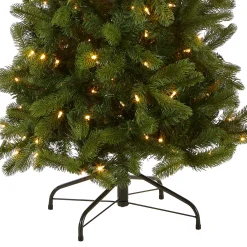 National Tree Company 6.5 ft. Pre-Lit Downswept Douglas Fir Pencil Slim Tree with Dual Color LED Lights