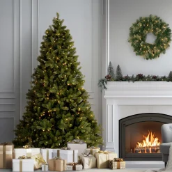 National Tree Company 6.5 ft. Pre-Lit Downswept Douglas Fir Tree with Dual Color LED Lights
