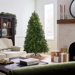 National Tree Company 6.5 ft. Pre-Lit Downswept Douglas Fir Tree with Dual Color LED Lights