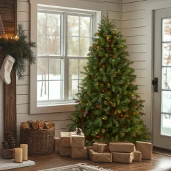 National Tree Company 6.5 ft. Pre-Lit Downswept Douglas Fir Tree with Multicolor Lights