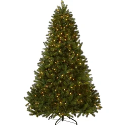 National Tree Company 7.5 ft. Pre-Lit Downswept Douglas Fir Tree with 750 Dual Color LED Lights