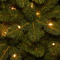 National Tree Company 12 ft. Pre-Lit Downswept Douglas Fir Pencil Slim Tree with Dual Color LED Lights