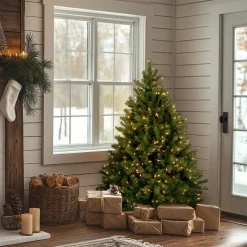 National Tree Company 4.5 ft. Pre-Lit Downswept Douglas Fir Tree with Clear Lights