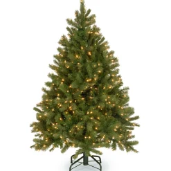 National Tree Company 4.5 ft. Pre-Lit Downswept Douglas Fir Tree with Dual Color LED Lights