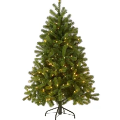 National Tree Company 4.5 ft. Pre-Lit Downswept Douglas Fir Tree with Dual Color LED Lights