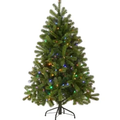 National Tree Company 4.5 ft. Pre-Lit Downswept Douglas Fir Tree with Dual Color LED Lights