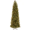 National Tree Company 7.5 ft. Pre-Lit Downswept Douglas Fir Pencil Slim Tree with Dual Color LED Lights