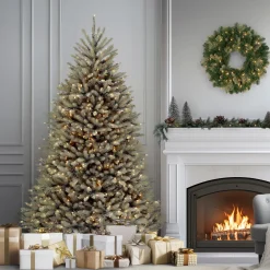 National Tree Company 7.5 ft. Pre-Lit Dunhill Fir Blue Tree with Clear Lights