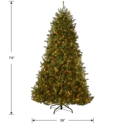 National Tree Company 7.5 ft. Pre-Lit Dunhill Fir Hinged Tree with Clear Lights
