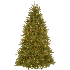National Tree Company 7.5 ft. Pre-Lit Dunhill Fir Hinged Tree with Clear Lights