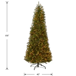 National Tree Company 6.5 ft. Pre-Lit Dunhill Fir Slim Tree with Clear Lights