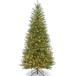 National Tree Company 7.5 ft. Pre-Lit Dunhill Fir Slim Tree with Clear Lights