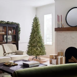National Tree Company 7.5 ft. Pre-Lit Dunhill Fir Slim Tree with Clear Lights