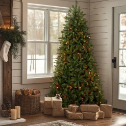 National Tree Company 7.5 ft. Pre-Lit Dunhill Fir Tree with Multicolor Lights