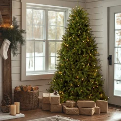 National Tree Company 7 ft. Pre-Lit Dunhill Fir Tree with PowerConnect Dual Color LED Lights