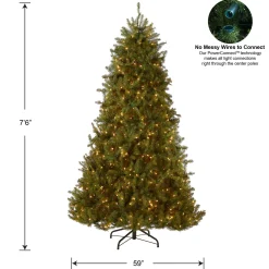 National Tree Company 7.5 ft. Pre-Lit Dunhill Fir Tree with PowerConnect Clear Lights