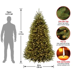National Tree Company 7 ft. Pre-Lit Dunhill Fir Tree with Clear Lights