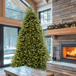 National Tree Company 9 ft. Pre-Lit Dunhill Fir Tree with PowerConnect Clear Lights