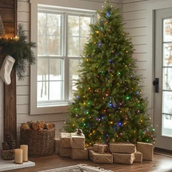 National Tree Company 7.5 ft. Pre-Lit Dunhill Fir Tree with Dual Color LED Lights