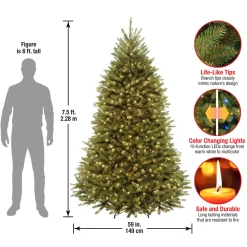 National Tree Company 7.5 ft. Pre-Lit Dunhill Fir Tree with Dual Color LED Lights