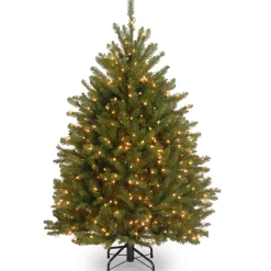 National Tree Company 4 ft. Pre-Lit Dunhill Fir Tree with Clear Lights