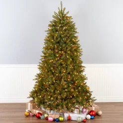 National Tree Company 7.5 ft. Pre-Lit Dunhill Fir Tree with Multicolor, Clear Spectrum Lights