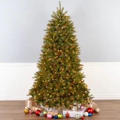 National Tree Company 7.5 ft. Pre-Lit Dunhill Fir Tree with Multicolor, Clear Spectrum Lights