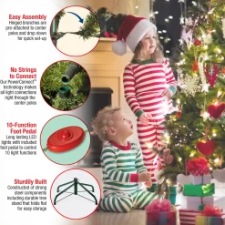 National Tree Company 9 ft. Pre-Lit Dunhill Fir Tree with PowerConnect Dual Color LED Lights